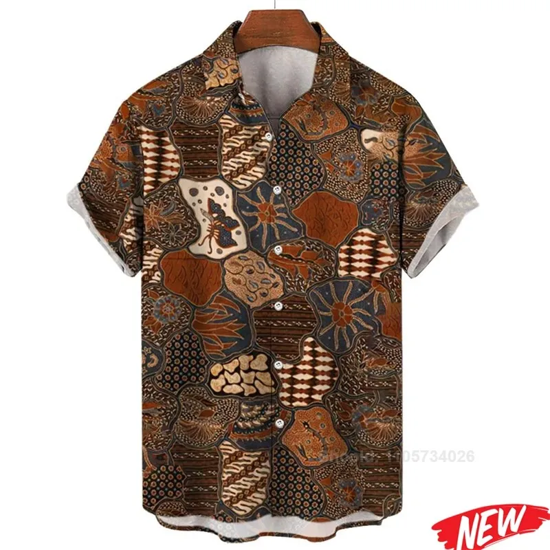 Vintage Hawaiian Floral Shirt - Vintage 3D Baskılı Çiçekli Hawaii Gömlek