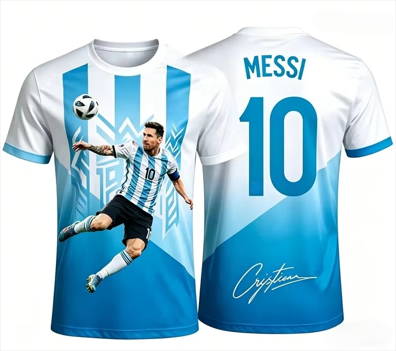 T-Shirts - Messi 10 Numara G.O.A.T. Çocuk Futbol