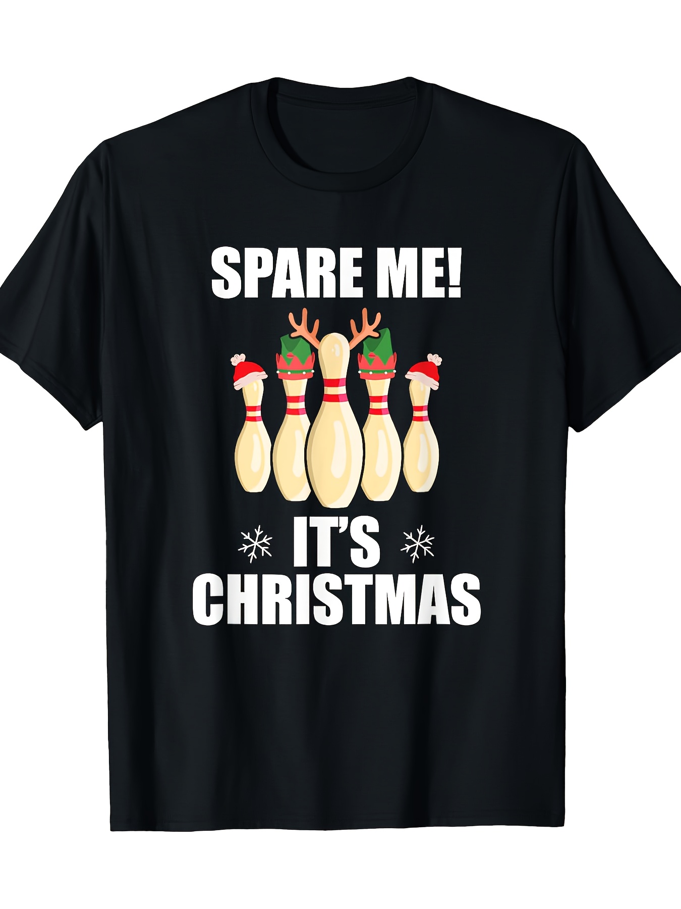 Erkek Siyah Noel Bowling Tişör - Short Sleeve Bowling Shirt Retro incelemesi ve fiyatı