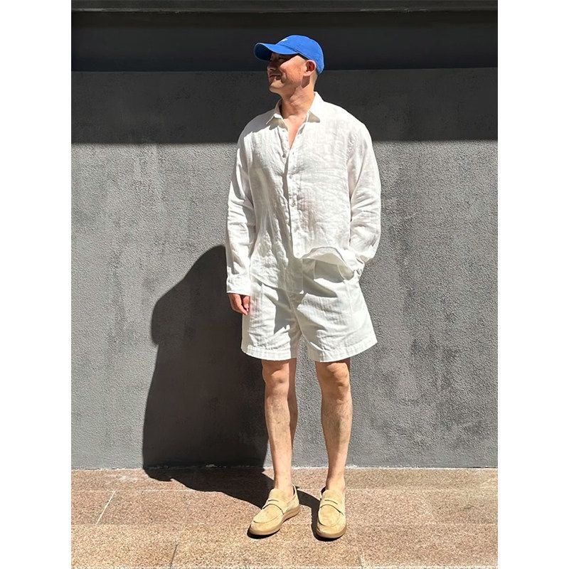 Hafif Lüks Erkek Keten Güneş K - Mens Linen Shirt Long Sleeve incelemesi ve fiyatı
