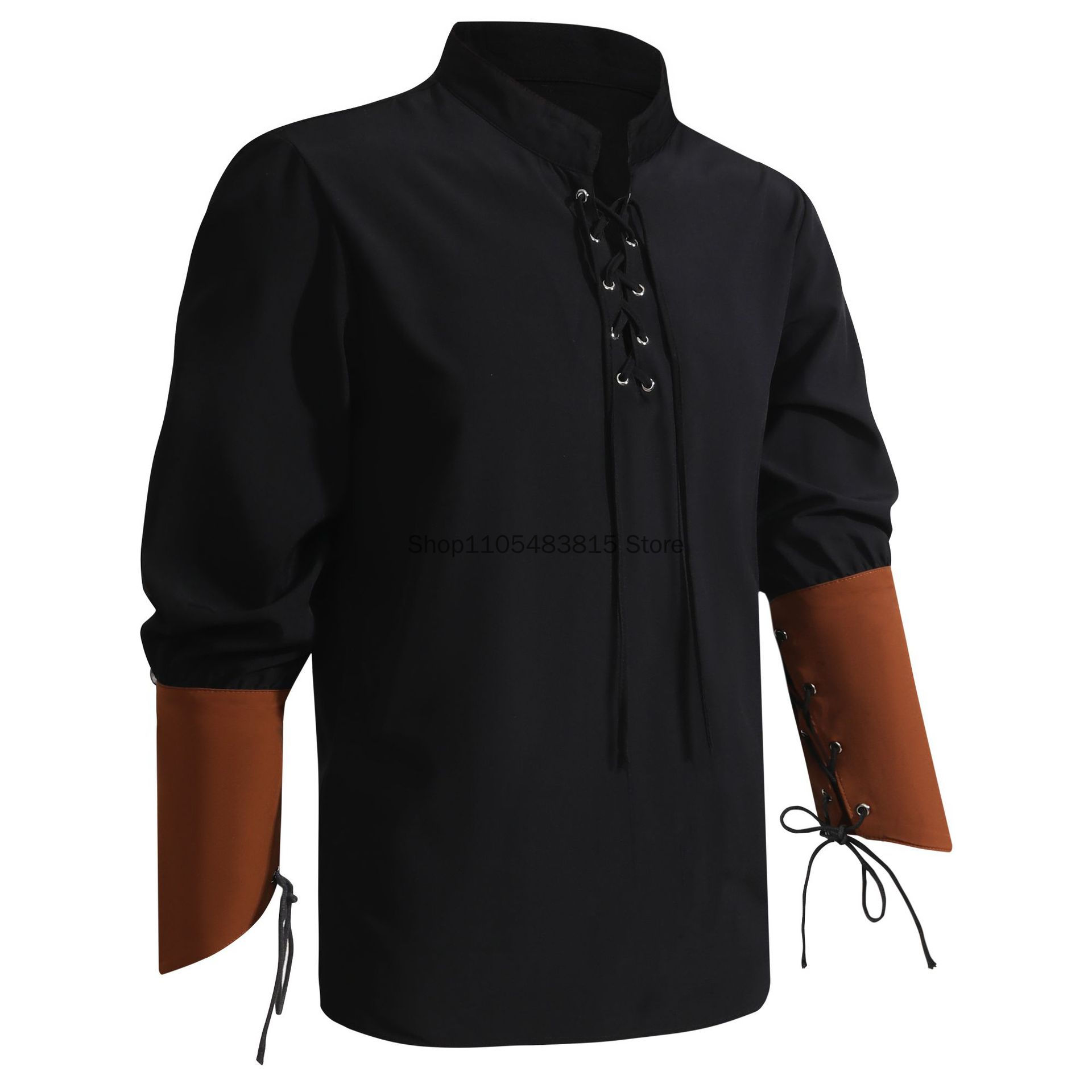 Erkekler için Korsan Gömleği - - Medieval Gothic Lace Up Pirate Shirt incelemesi ve fiyatı