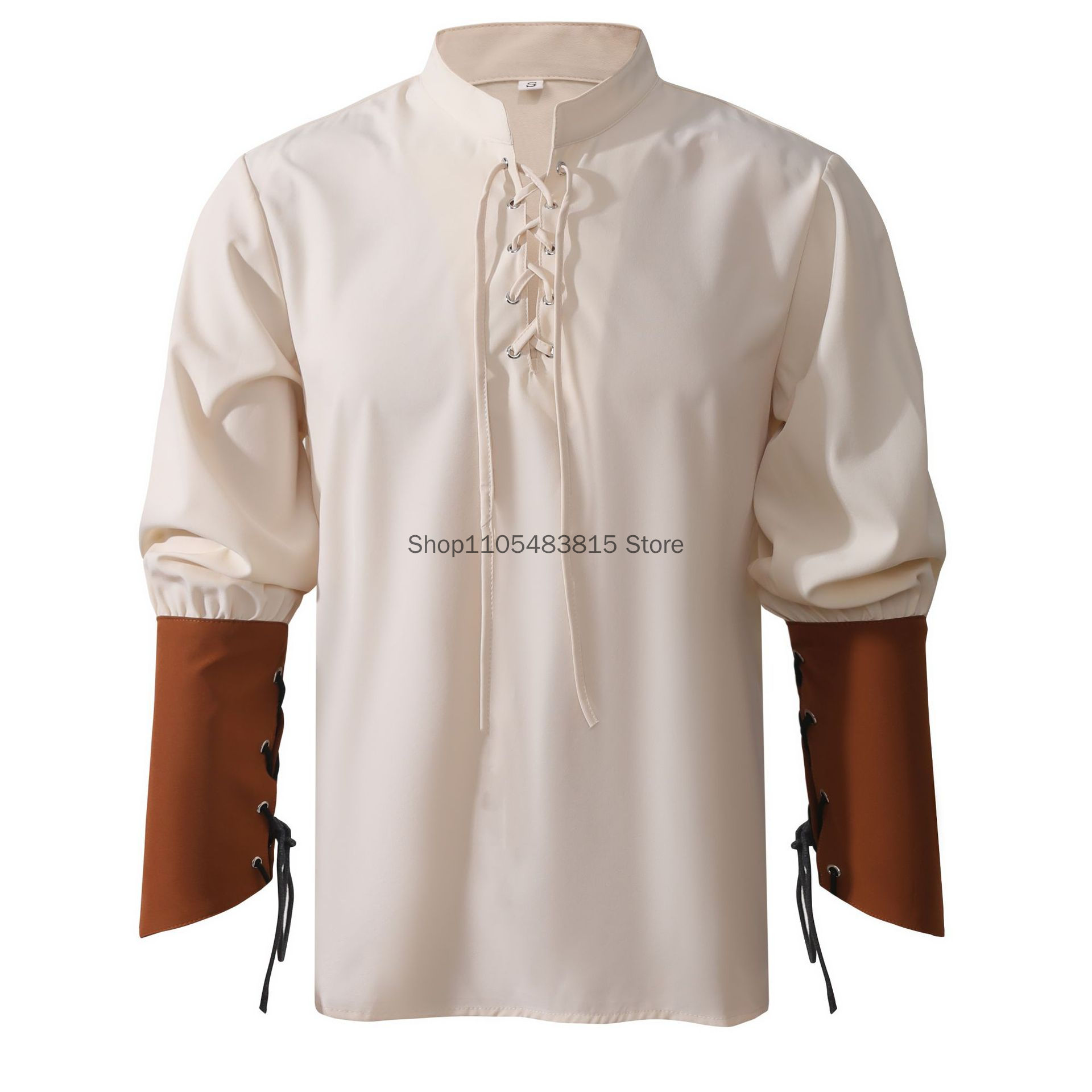 Erkekler için Korsan Gömleği - - Medieval Gothic Lace Up Pirate Shirt incelemesi ve fiyatı