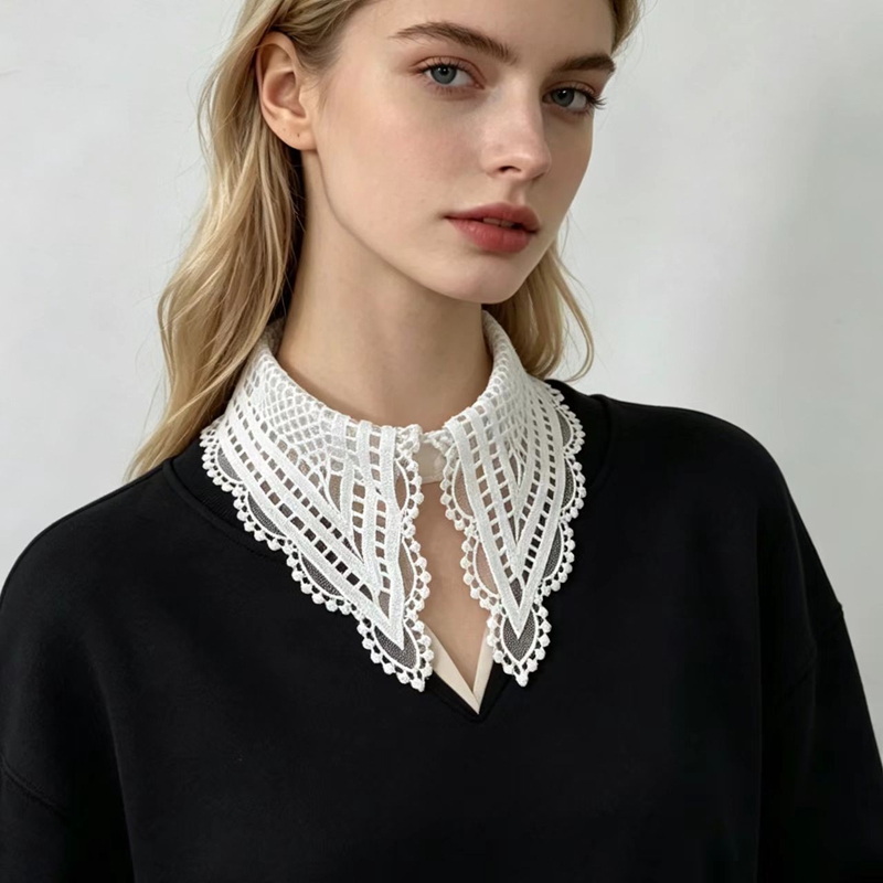 Beyaz Fırfırlı Sahte Yaka Çiçe - Shirts incelemesi ve fiyatı