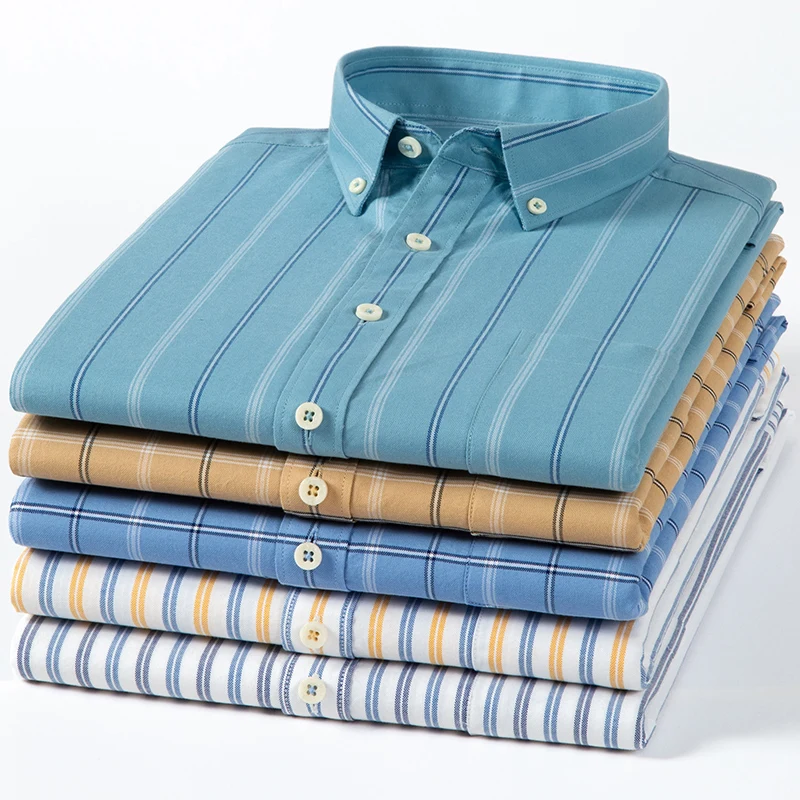 2023 yeni saf pamuk Oxford erk - Oxford Cotton Casual Shirt Business incelemesi ve fiyatı