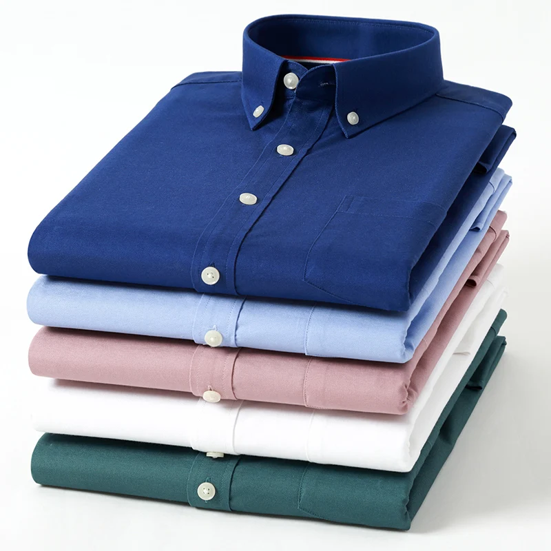 2023 yeni saf pamuk Oxford erk - Oxford Cotton Casual Shirt Business incelemesi ve fiyatı