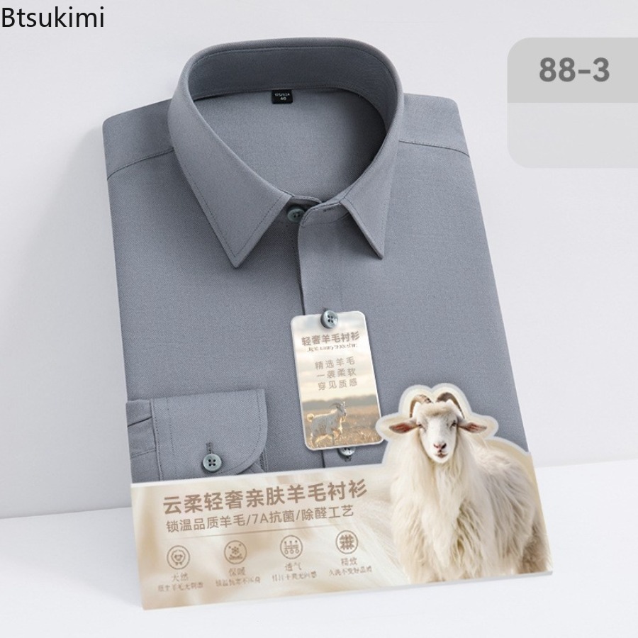 Yeni Yüksek Kaliteli Yün Modal - Mandarin Collar Formal Shirt Slim Fit incelemesi ve fiyatı